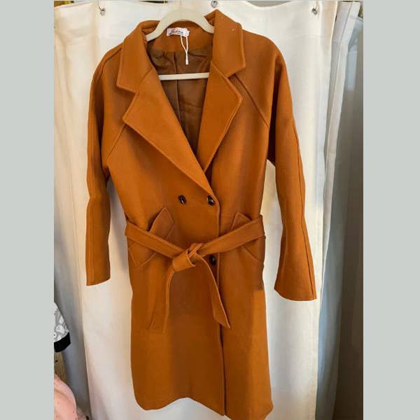 UZ Wholesale Store - Wholesale Coat – Women’s - Solid Color Reversible Cashmere-like Medium-Length  Coat4