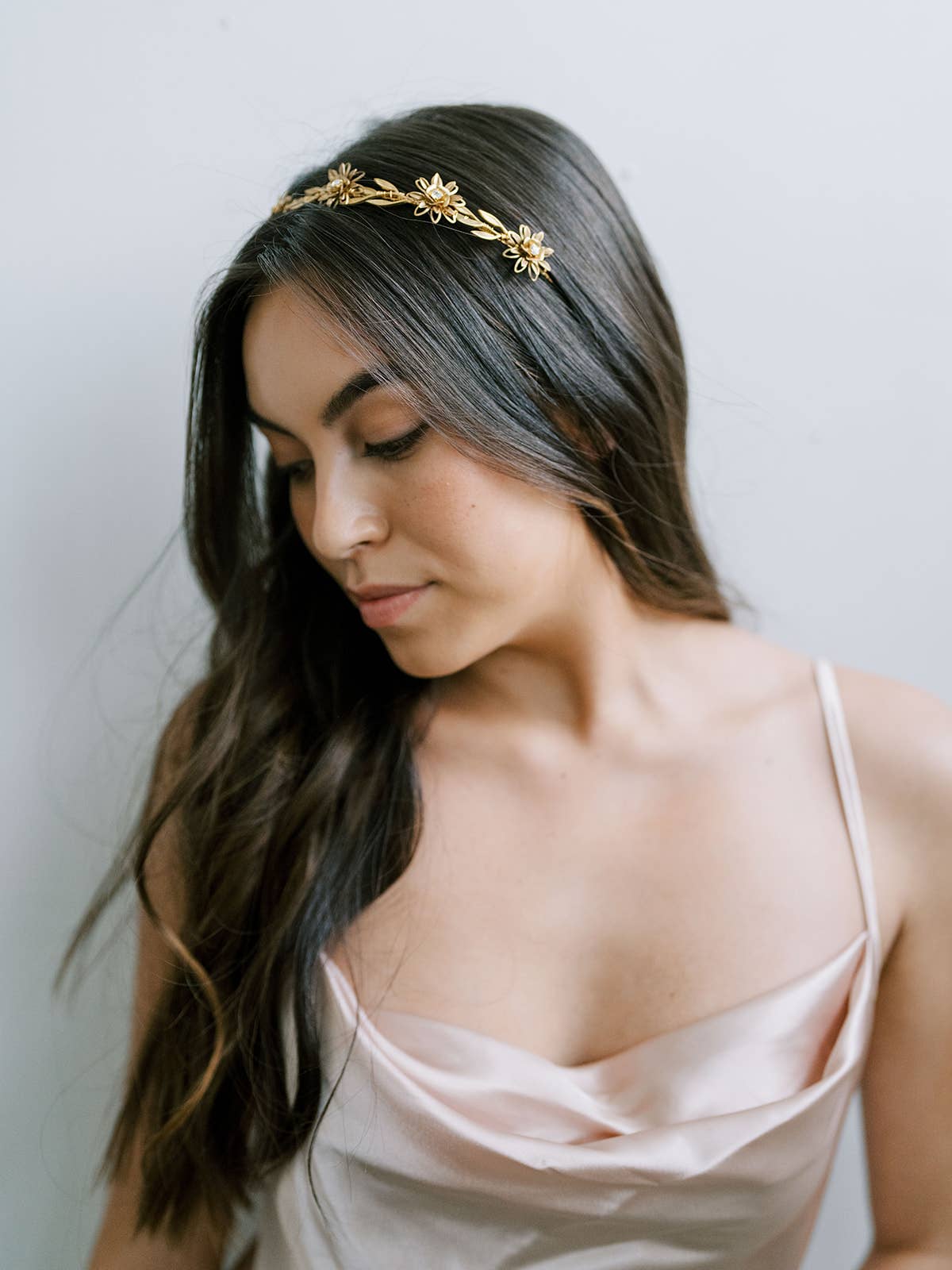 Acute Designs – wholesale Fashion headband – women's – Tiny Floral Vine Gold Headband, Crown, Hairpiece, Wedding7