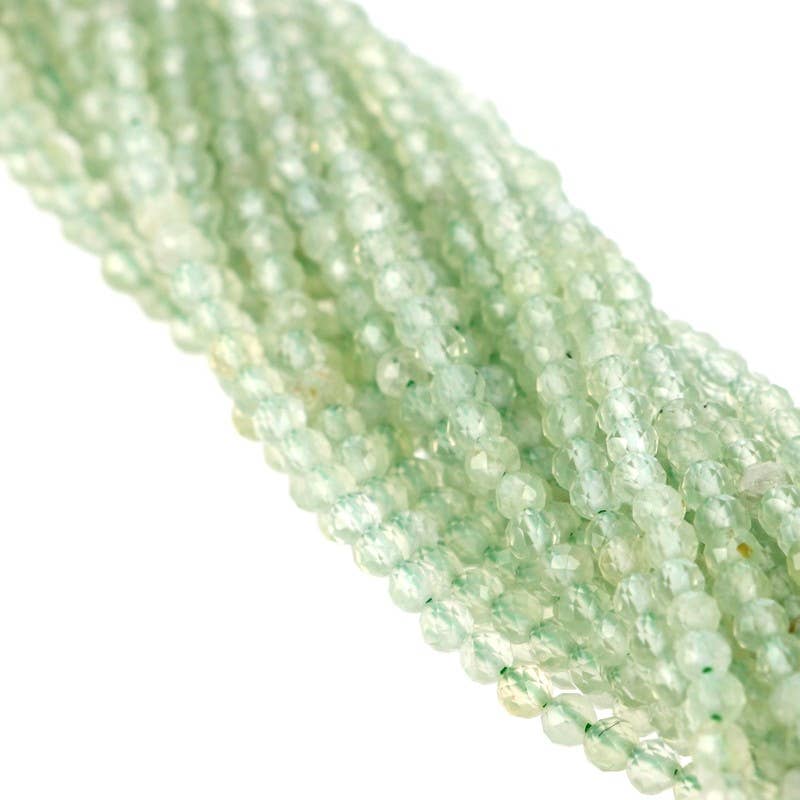 Artisans de Madagascar - Venta al por mayor Cuentas - Perlas de prehnita facetadas de 3 mm0