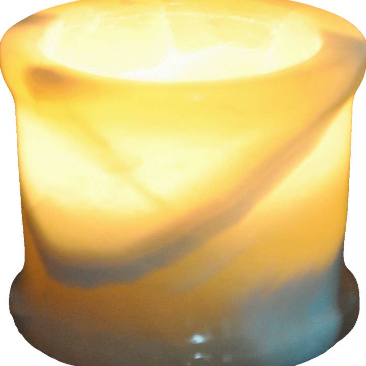 Egyptian Real Alabaster stone / marble Candle holder votive for wholesale by CraftsOfEgypt