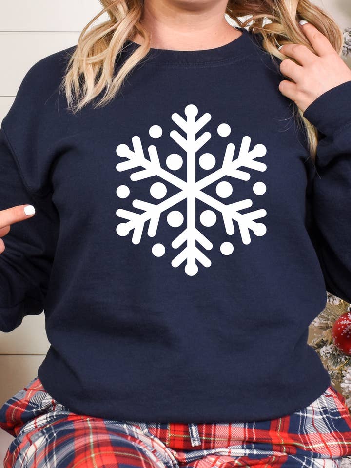 Snowflake Crewneck for wholesale by Lhite Graphics