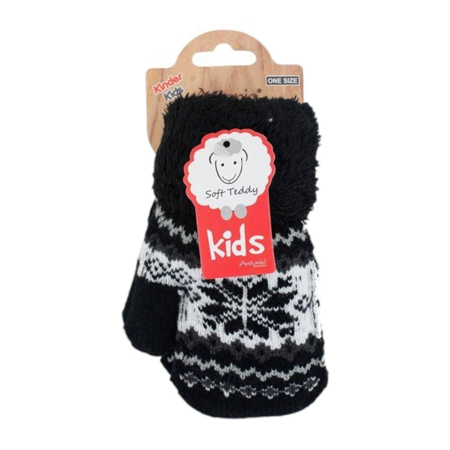 VewoTex - Wholesale Mittens - Kids - Children's Mittens » Knitted Gloves Winter Norwegian Star » Kids Winter Gloves with Soft Teddy » Children's Gloves1