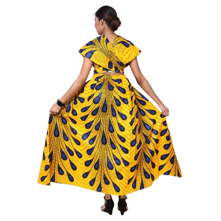 African Stars - Wholesale Dress - Women's - Women's Multi Way Style Maxi Dress -- FI-68L15
