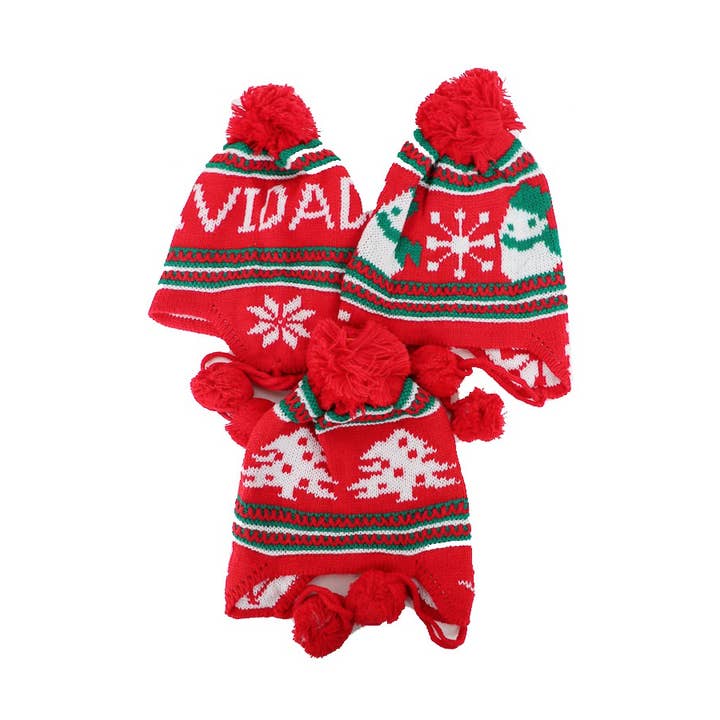 Cap Zone - Wholesale Beanie - Kids - Christmas Feliz Navidad Snowman Kids Beanie4