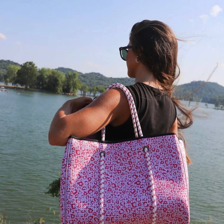 Large Tote in Pink Leopard and other Purchase Wholesale neoprene bag. Free Returns & Net 60 Terms on Faire trending on Faire.
