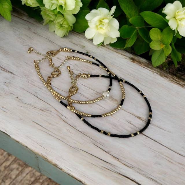 Beaded Bracelet Set- Miyuki Bracelet Set- Bracelet Gold Set for wholesale by Kana’s By Juliana Duque