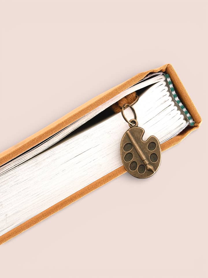 Paint Palette Charm Bookmark - Bookish Gifts for Readers for wholesale by Offhand Fibers