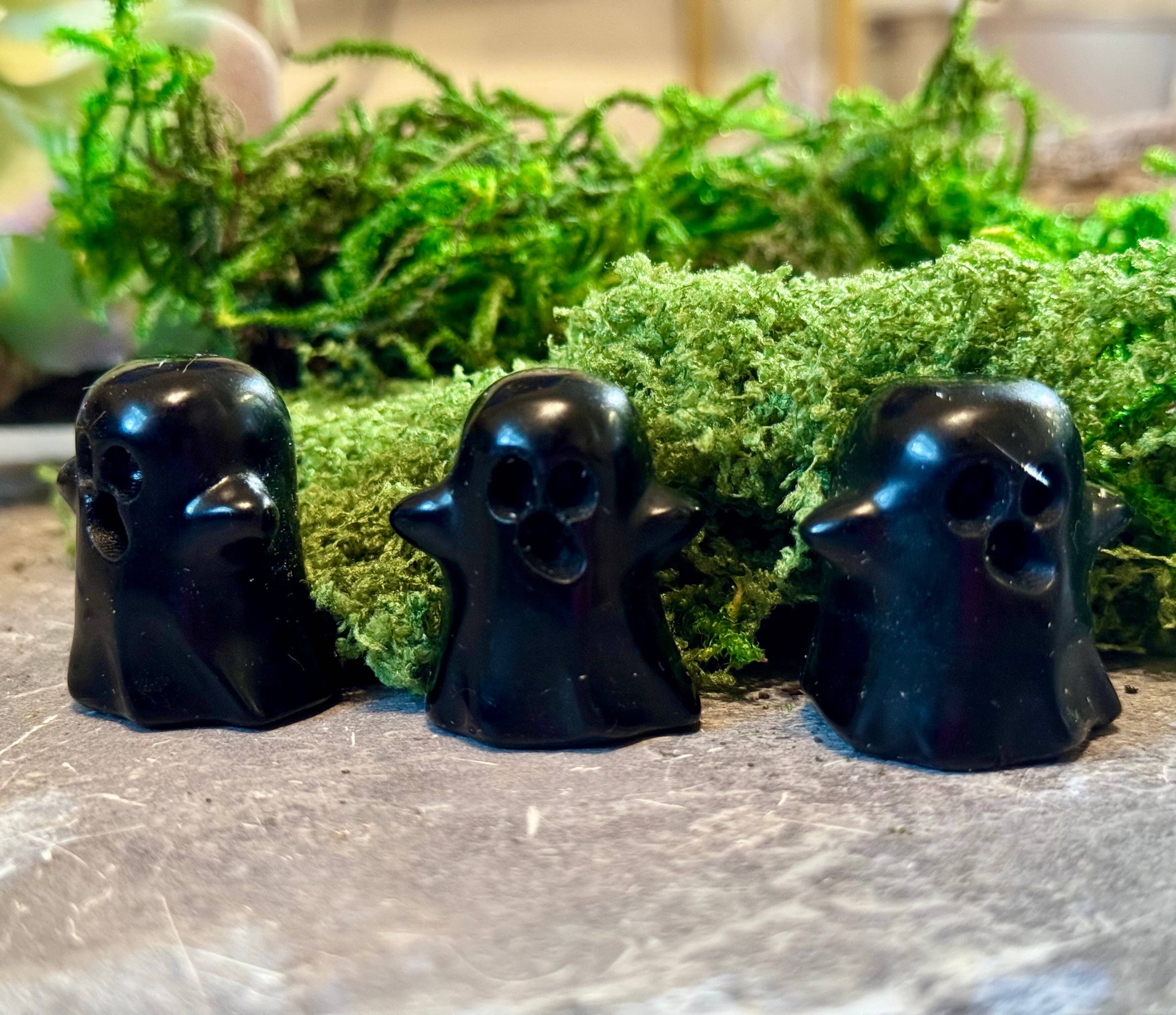 Mandala Gems - Wholesale Decorative Figurine - Black Obsidian Crystal Ghost – Halloween Figurine, Halloween Decor3