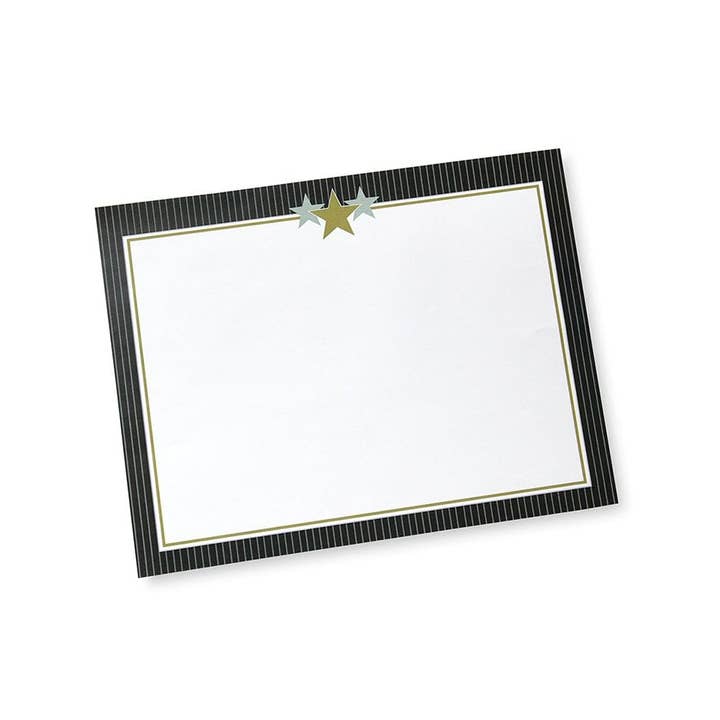 Gold & Silver Stars Foil Certificate Paper for wholesale by Gartner Studios