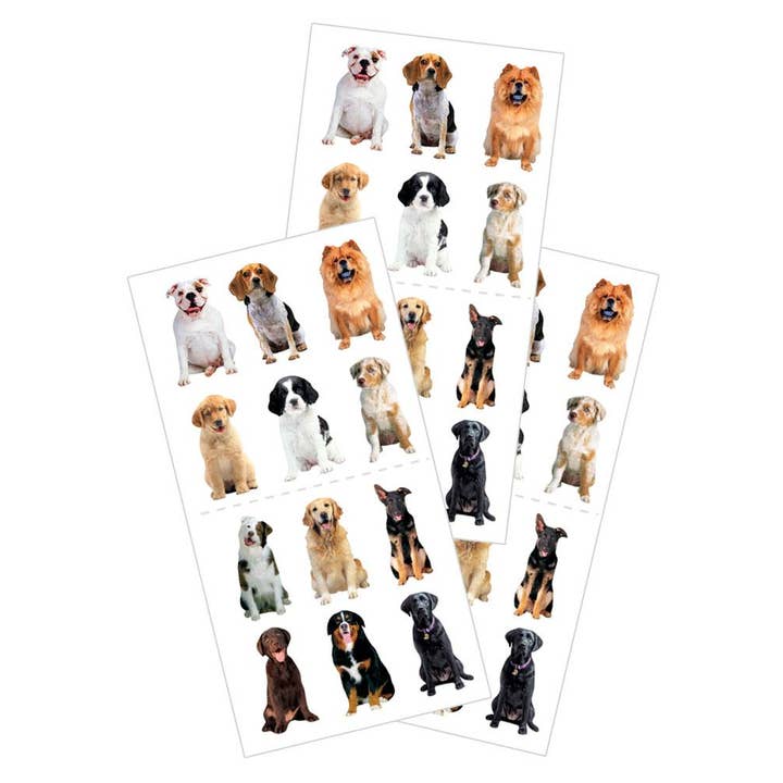 Paper House Productions - Wholesale Sticker - Mini Mixed Dogs Sticker - Flat Design