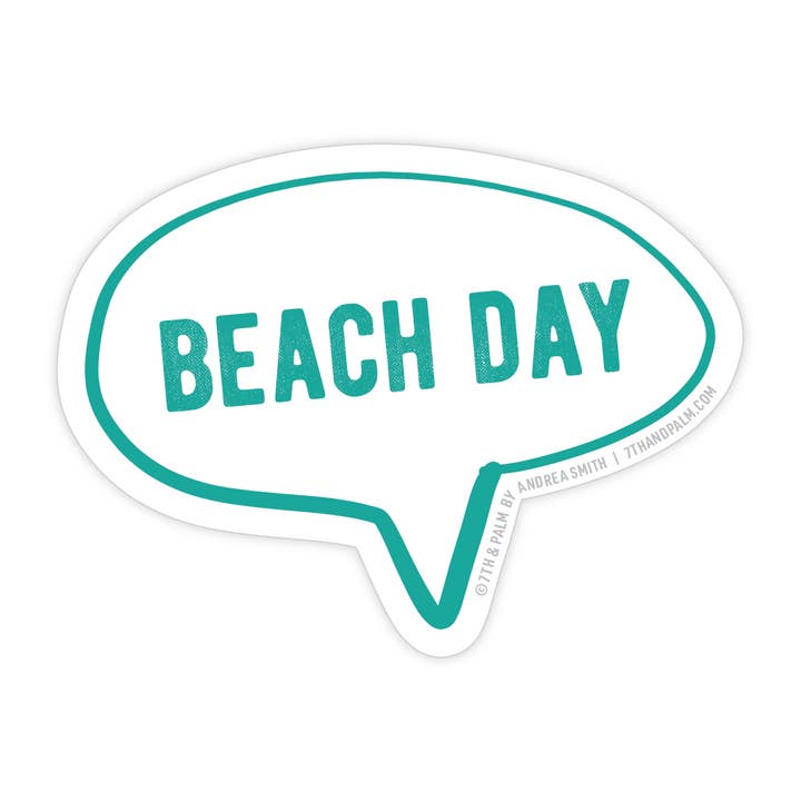 Adhesivo de vinilo Beach Day - Pegatina de playa costera para venta al por mayor de 7th & Palm