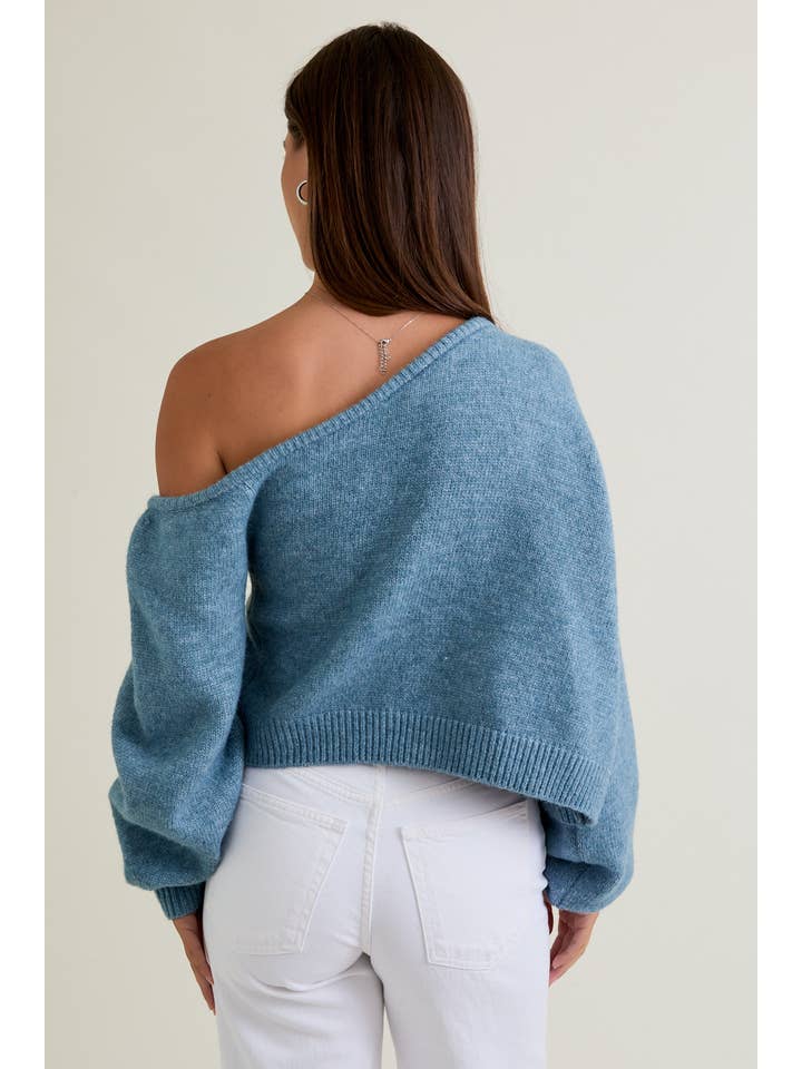 LE LIS - Wholesale Knit Sweater - Women's - ASYMMETRICAL SHOULDER SWEATER TOP10