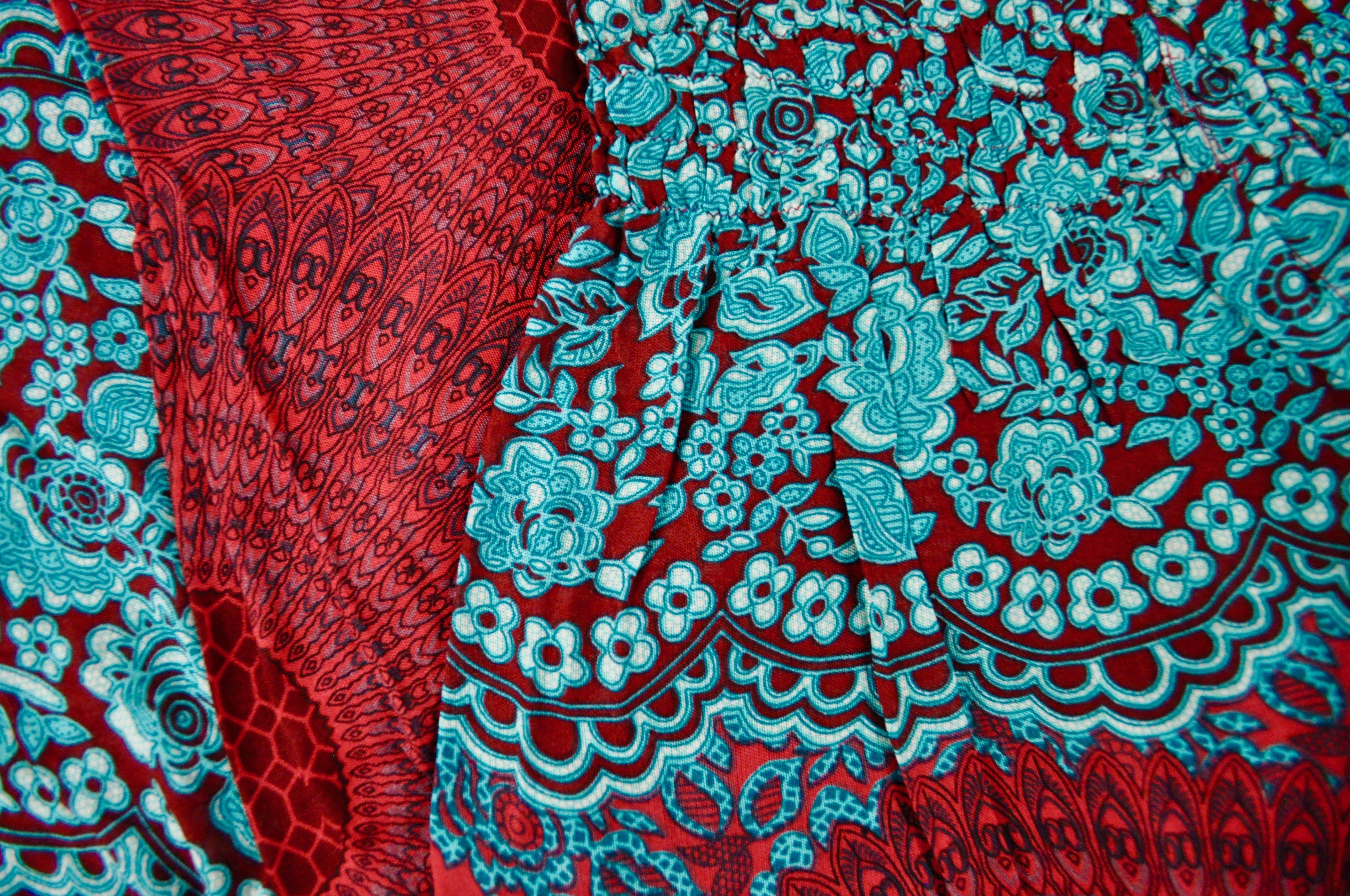 The Elephant Temple - Wholesale Pants - Women's - Mandala Elephant Pants-Red and Teal3