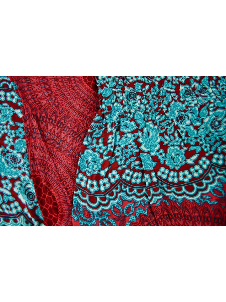 The Elephant Temple - Wholesale Pants - Women's - Mandala Elephant Pants-Red and Teal3