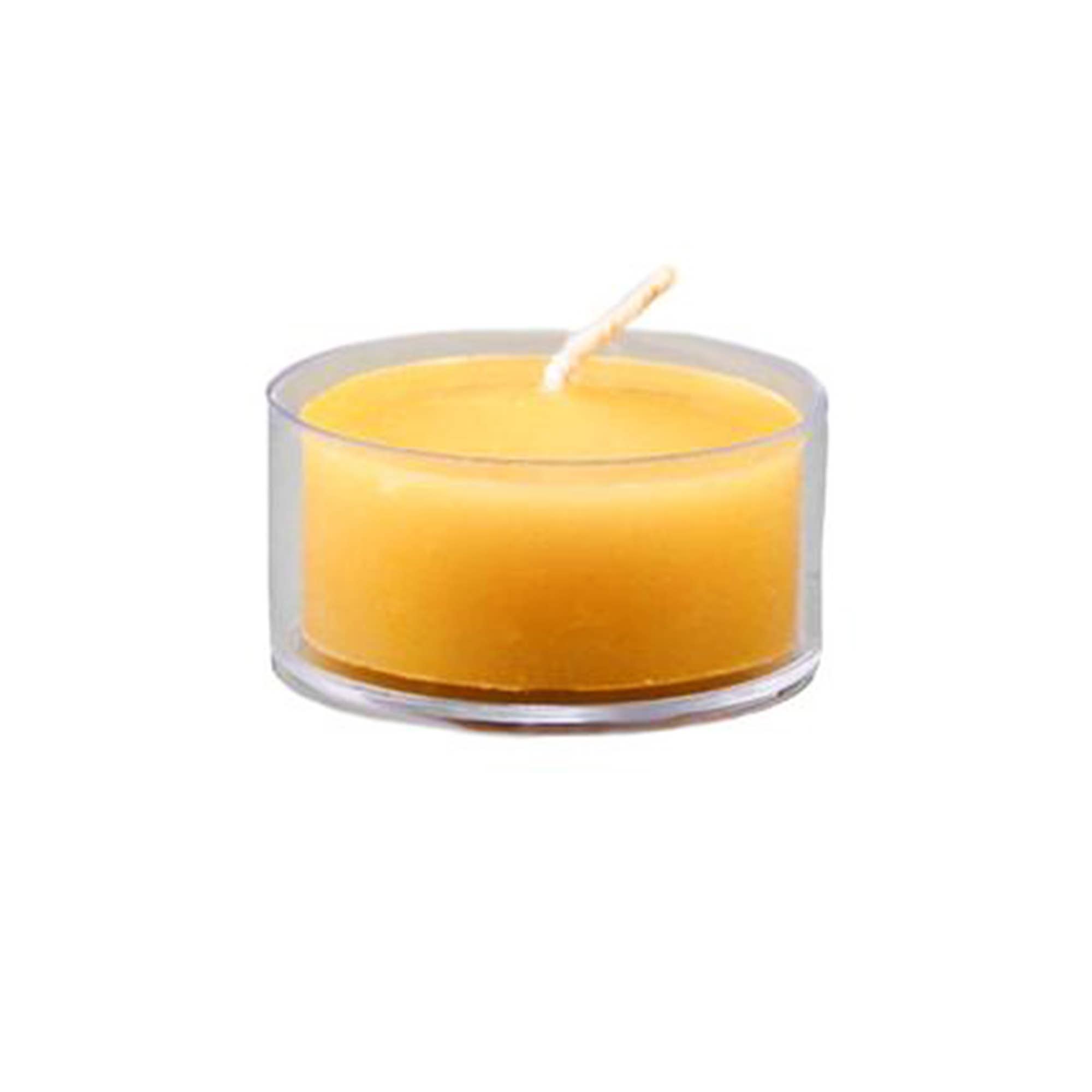 Honey Candles - Wholesale Tea Light Candles - Natural Beeswax Tealight Candles - Clear Cup2