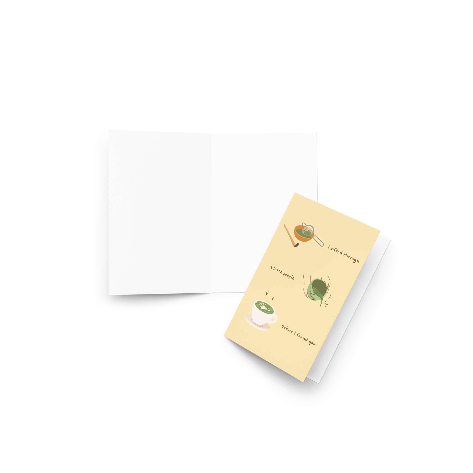 Cute Asian Cards - Wholesale Birthday Card - Sifted a Latte People | Japanese Green Tea Birthday Asian GreetingCard7