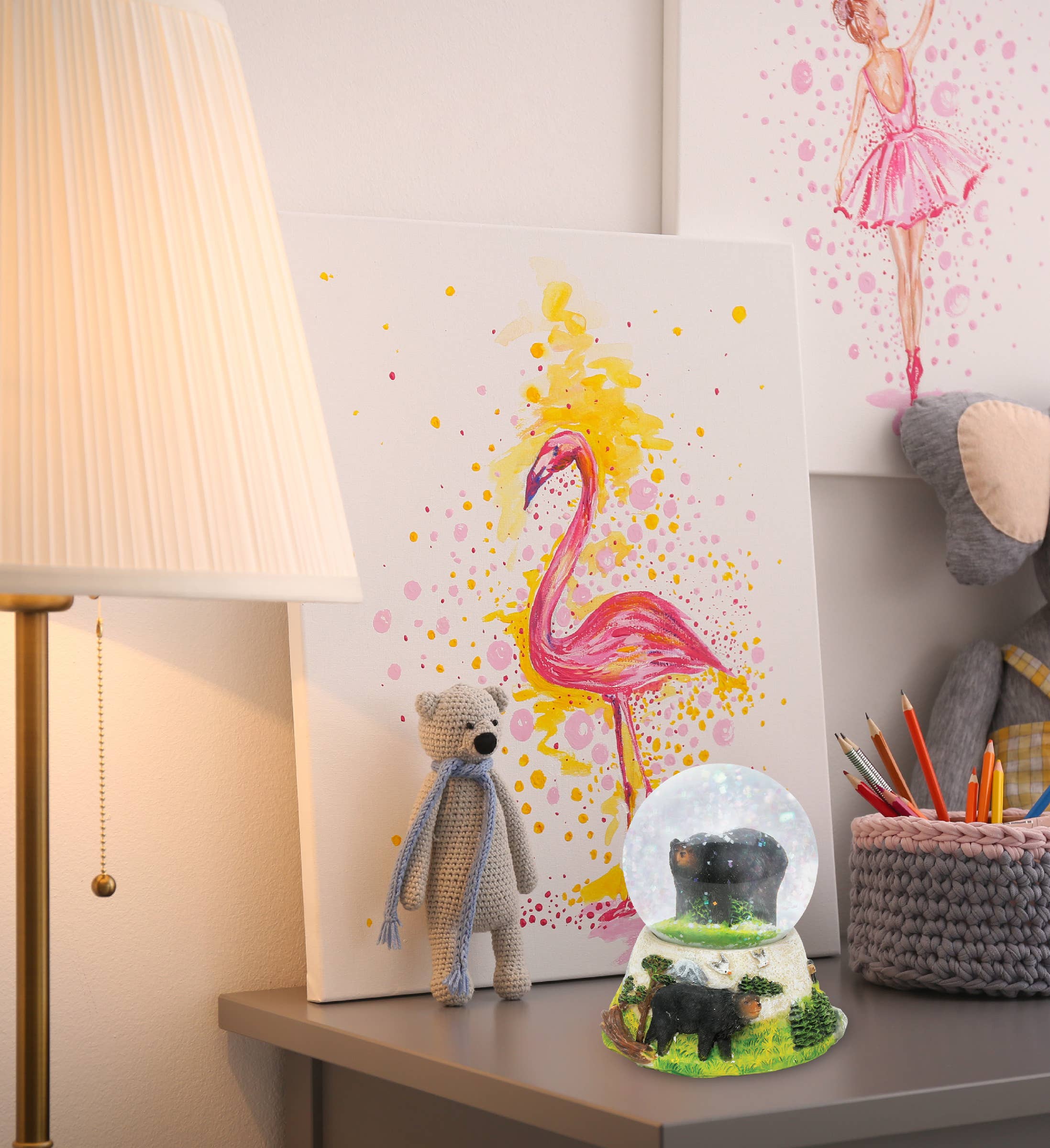 Cota Global - Wholesale Snow Globe - Stone Snow Globe - Black Bear5