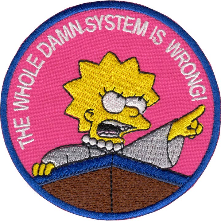 Square Deal Recordings & Supplies - Wholesale Patch - Patch - Simpsons, The - "System Is Wrong!" Angry Lisa