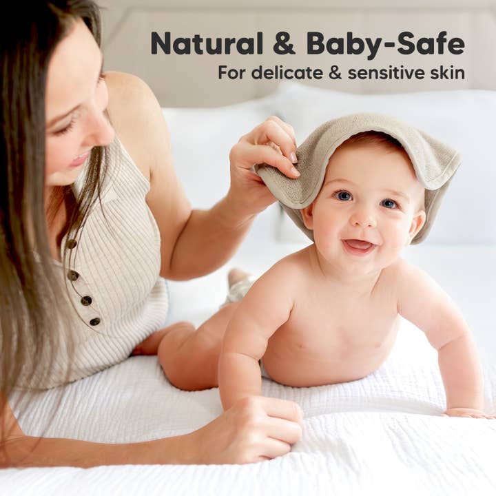Earth Brown 6-Pack Baby Wash Cloths for wholesale on Faire