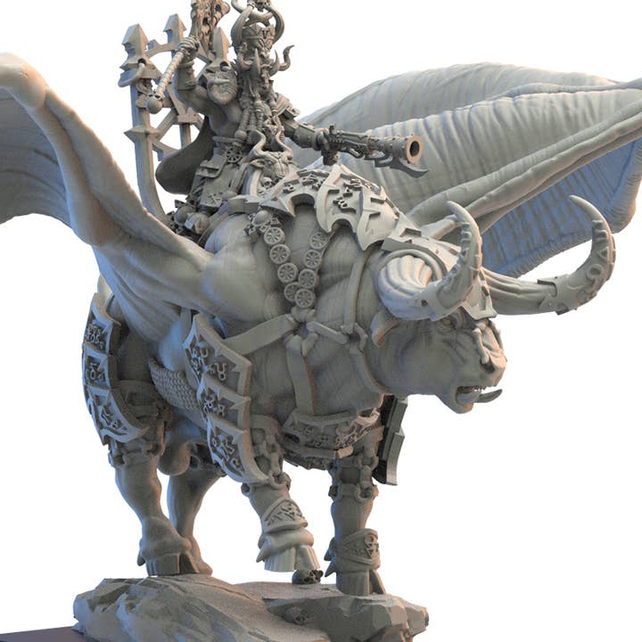 Seigneur sur Taureau ailé pour la vente par Forg3d