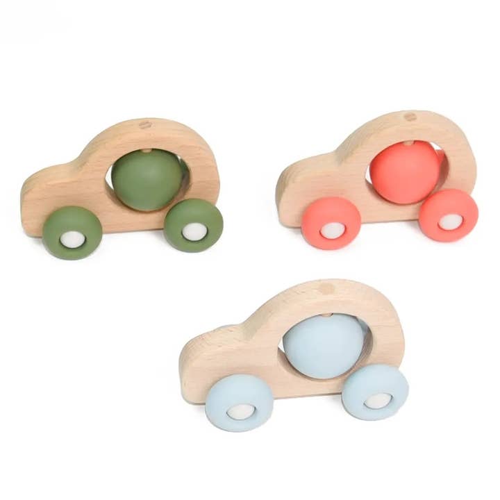 PETIKIDS - Wholesale Wood Toy - Kids - Small wooden car with silicone wheels1
