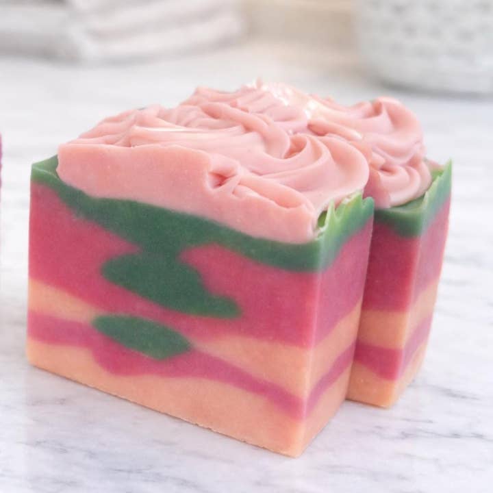 Wild Rose Goat Milk Soap for wholesale by Daisy Chain Farm