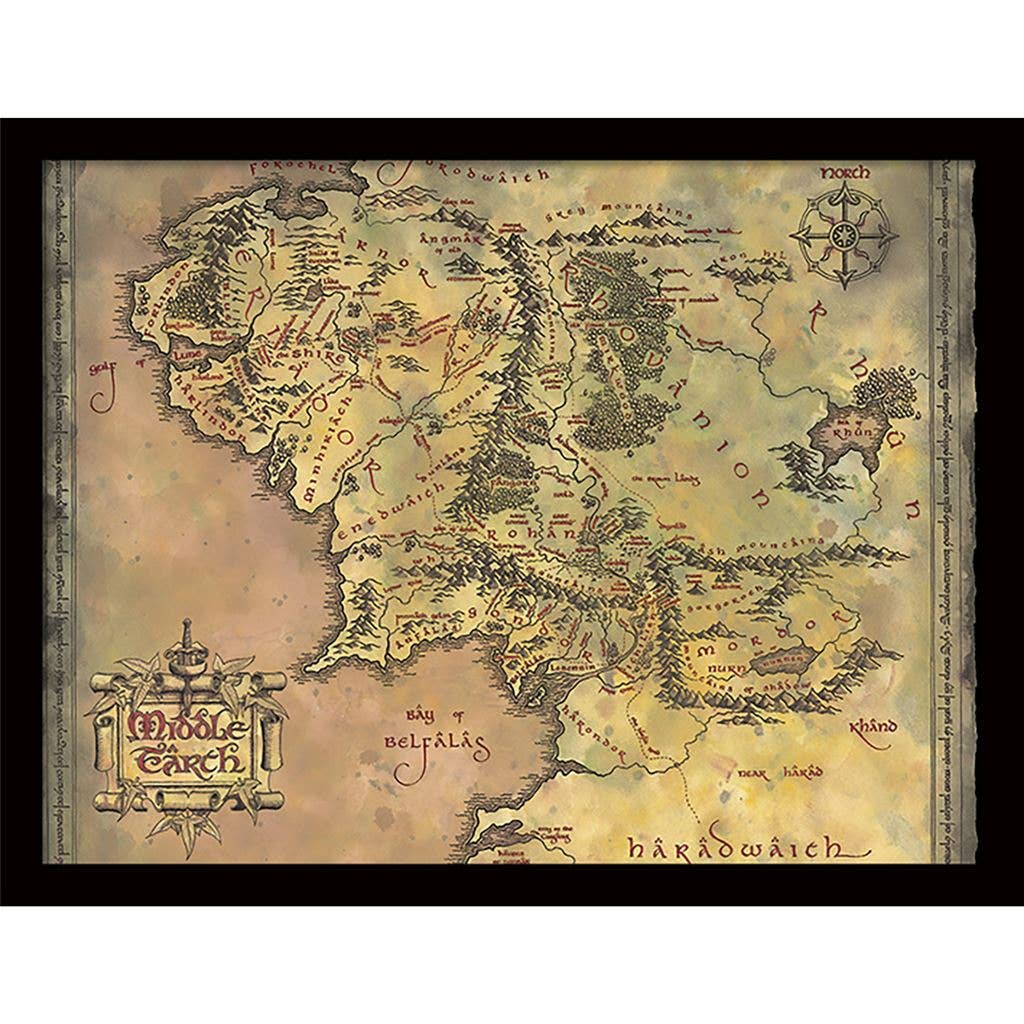 Pyramid International – wholesale Art print – The Lord Of The Rings (Middle Earth Map) Wall Art Print1