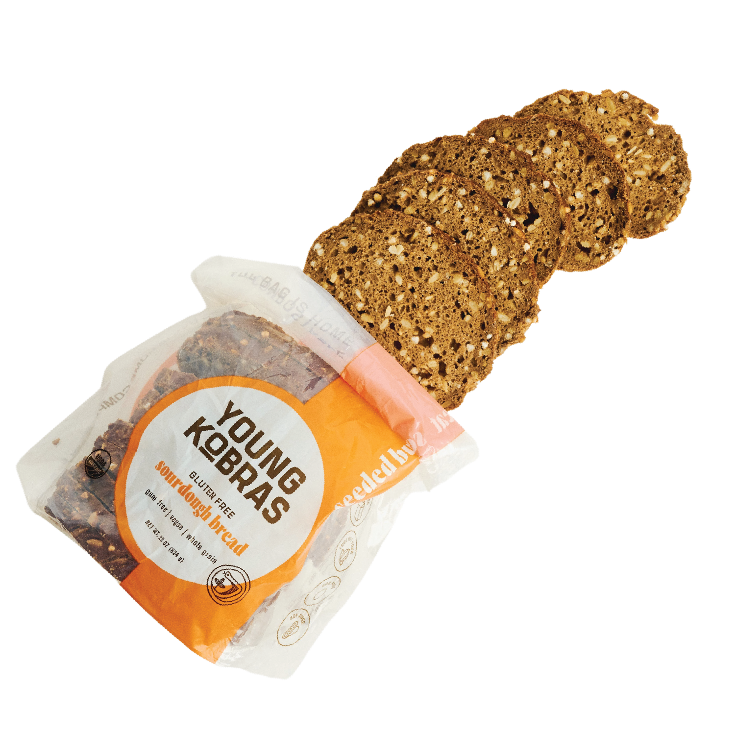 Young Kobras - Wholesale Bread/Tortilla - 4 Gluten-Free Sourdough Loaves (sliced)18