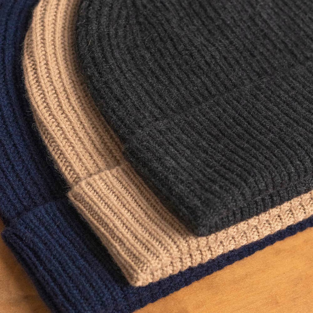 Paul James Knitwear - Wholesale Beanie - Men's - 100% Cashmere Ribbed Beanie Hat9