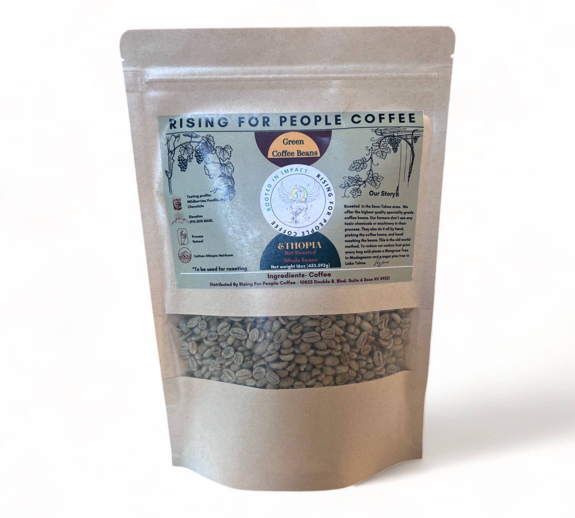 Rising For People Coffee Company - Wholesale Coffee Beans - Ethiopia Natural Green Coffee Beans - Unroasted1