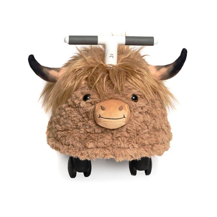 Prince Lionheart - Wholesale Inflatable Toy - Kids & Baby - Prince Lionheart Hairies Ride-On Inflatable Toy - Fun and Safe Bouncy Ride for Kids - Highland Cow: Scotch