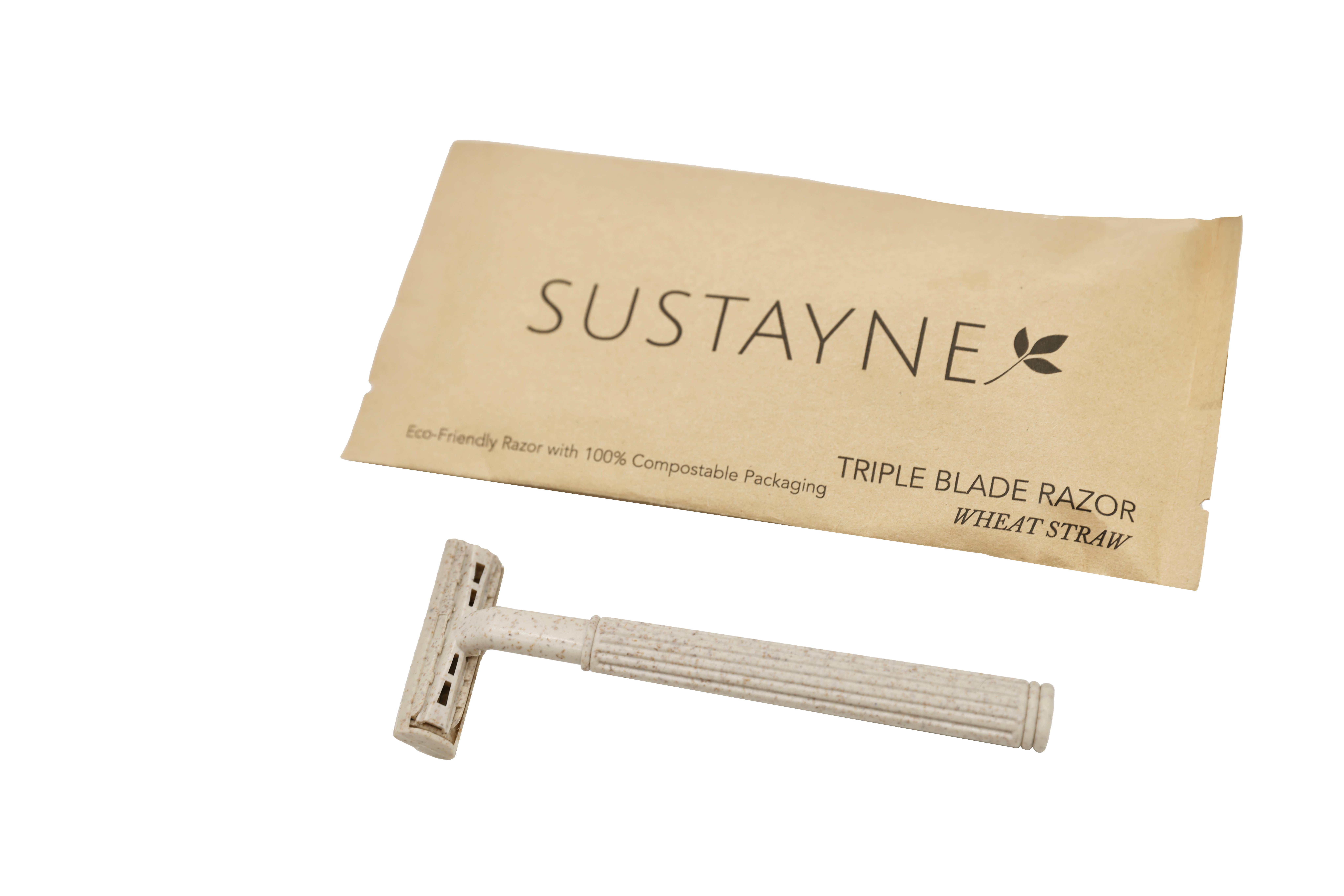 Sustayne - Wholesale Razor - Wheat Straw Triple Blade Razor 25 CT7