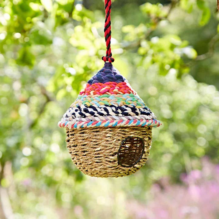 The Paper High Gift Company Limited - Wholesale Bird House - Round Recycled Cotton Birdhouse - Handmade
