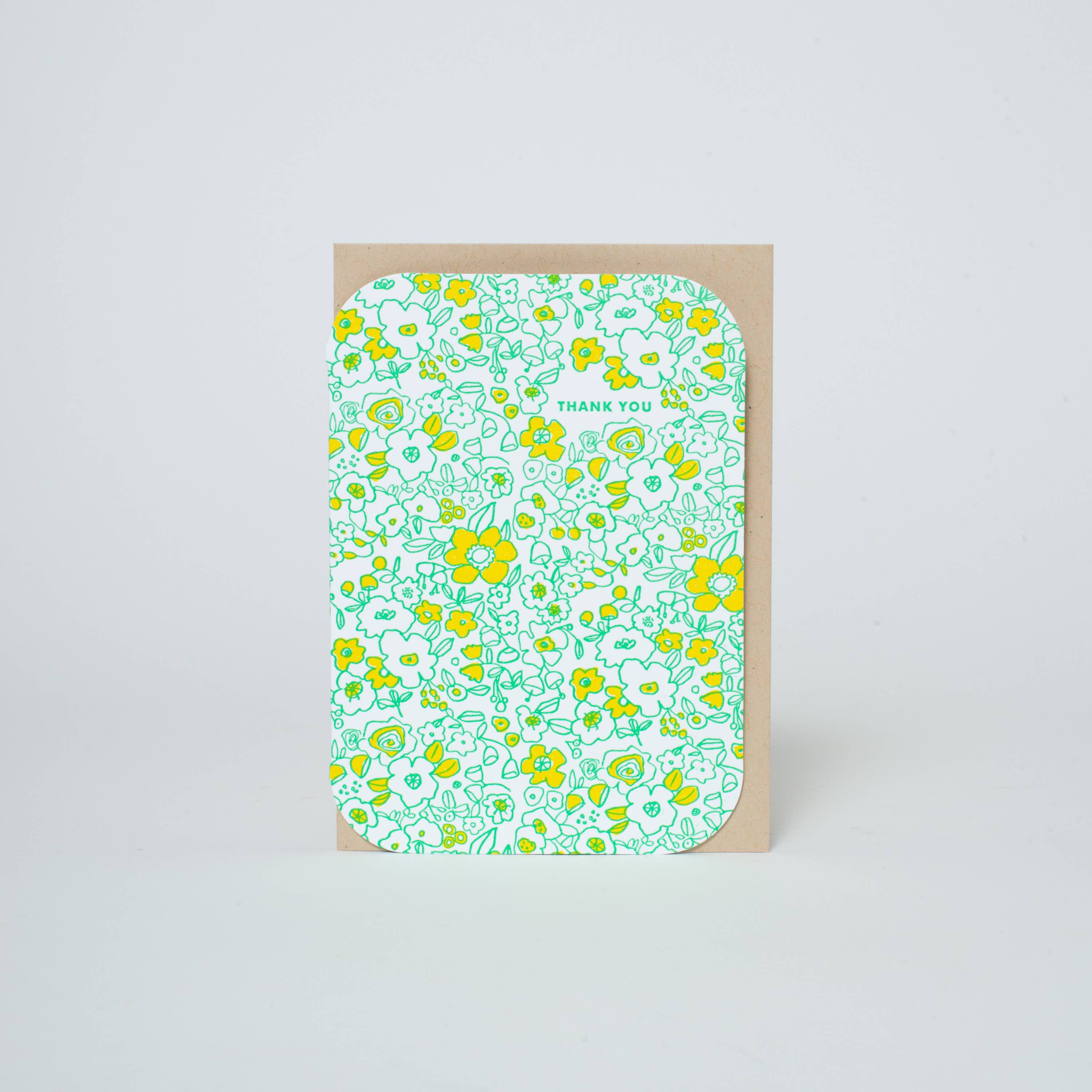 Egg Press Manufacturing - Wholesale Stationery/Notecard Set - Boxed Set Thank You Floral Letterpress Greeting Cards by Egg Press2