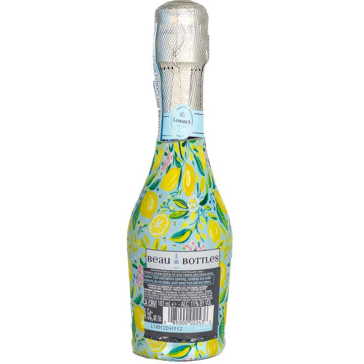 Beau Bottles - Wholesale Wine Gift Bag - Beau Bottles Preppy Lemons - MINI Prosecco Collection - Six Pack3
