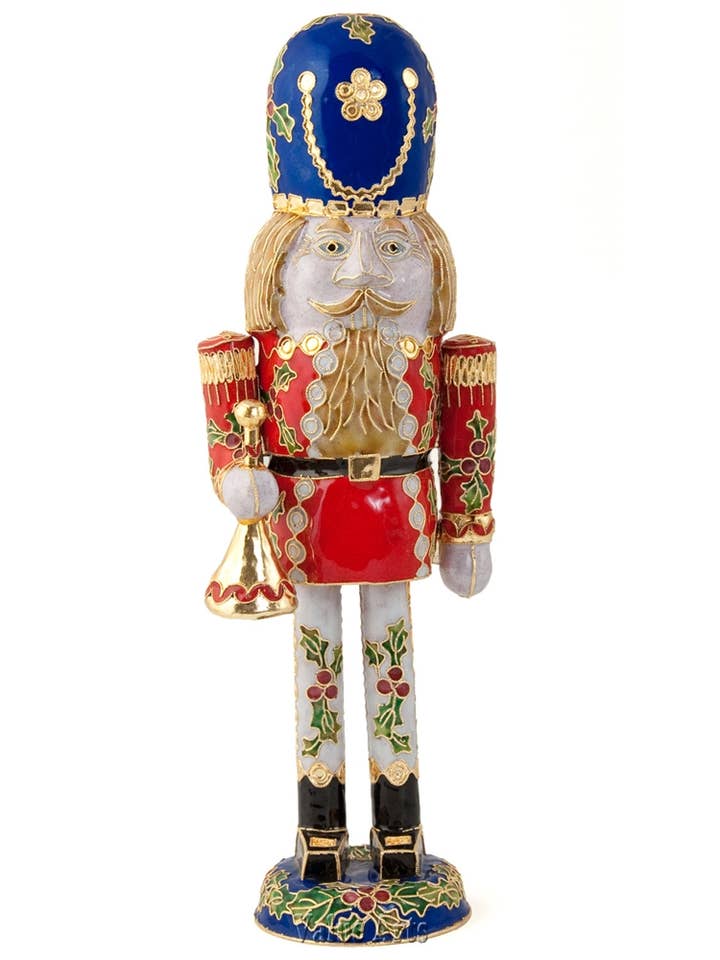 Ekstra stor rød nøddeknækker i cloisonné for engroshandel hos Value Arts