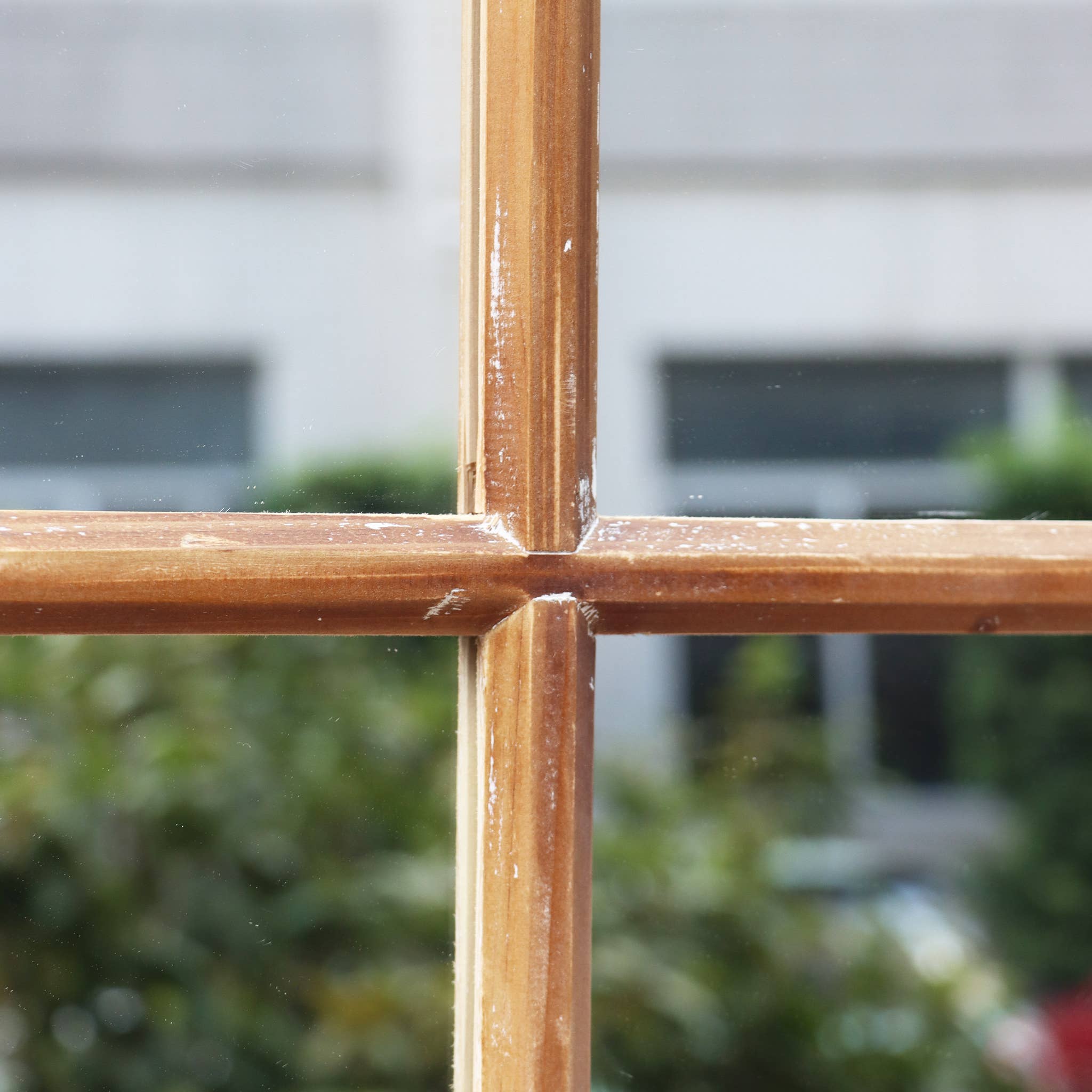 Paris Loft Inc - Venta al por mayor Espejos de pared - Espejo de pared de madera estilo rústico con marco de ventana de 72.8" de altura2