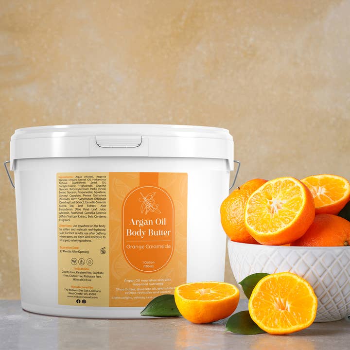 The Midwest Sea Salt Company – Engroshandel Kropsbalsam/smør – Orange Creamsicle Arganolie Nærende Body Butter4