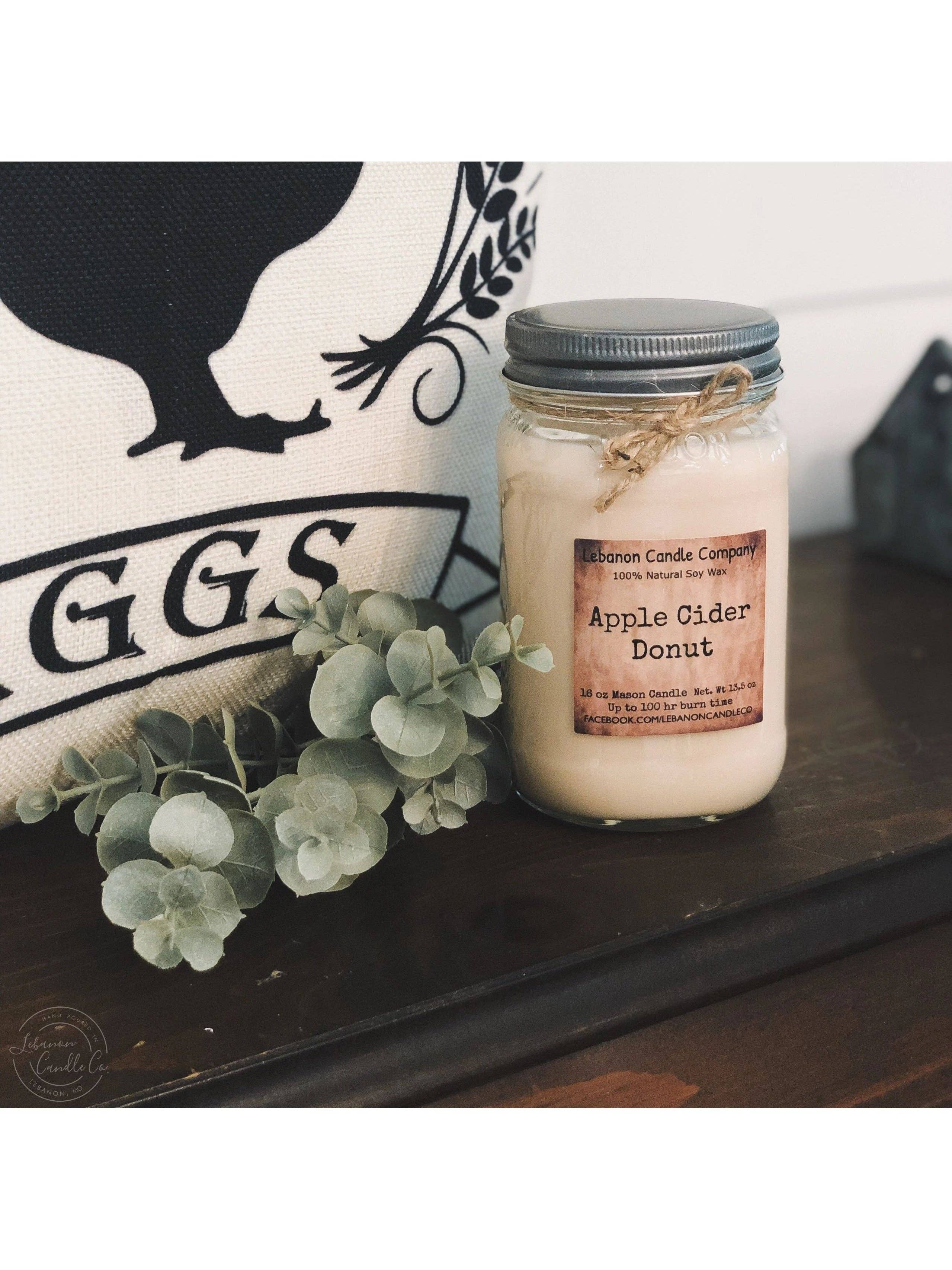 Lebanon Candle Company - Wholesale Jar/Filled Candle - Apple Cider Donut Candle, 16.5oz Mason Jar, 100hr Burn, Scented Soy, Non-Toxic, Highly Scented, Handmade in The USA, Natural Soy Wax, Long Lasting Scent8