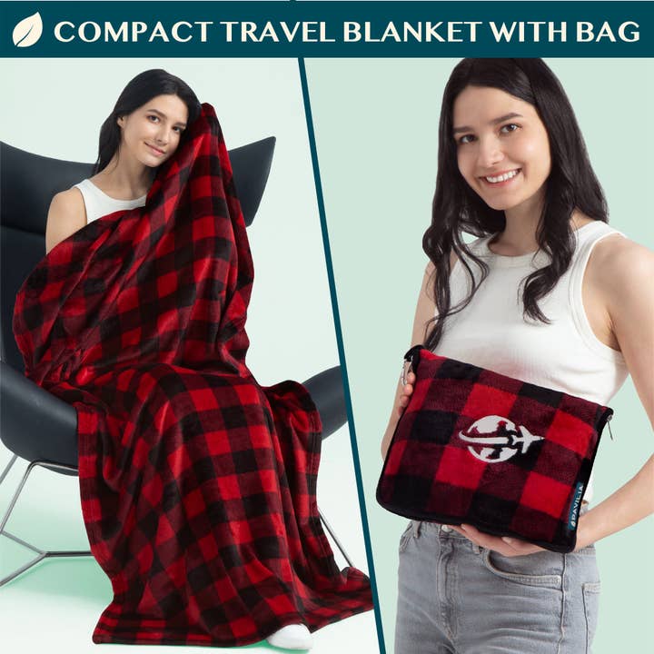 Pavilia - Wholesale Travel blanket - Wearable Fleece Travel Blanket Pillow38