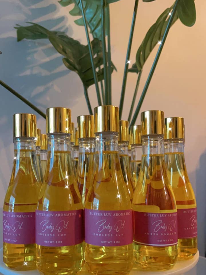 Luxury body oil for wholesale by Butter Luv Aromatics