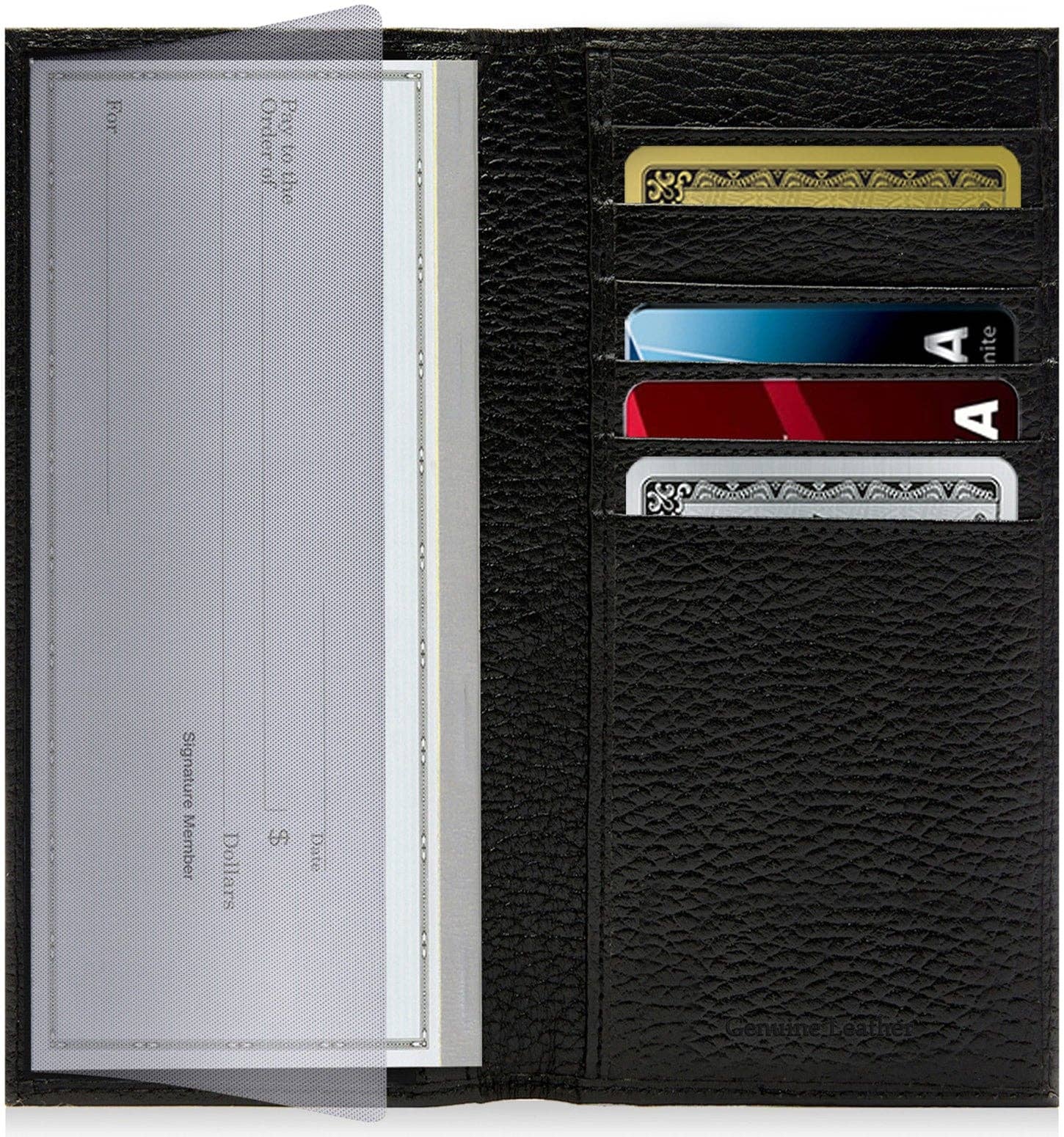 Access Denied Accessories - Wholesale Wallet - Unisex - Genuine Leather Checkbook Cover For Women &Men RFID Blocking2