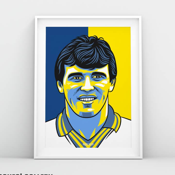Eddie Gray - Leeds Utd - Stampe A3 e A1 per la vendita all'ingrosso da parte di Rogues' Gallery