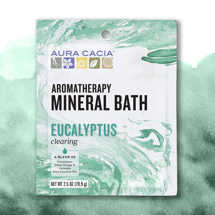 Eucalyptus Mineral Bath Packet With Essential Oils 2.5 Oz for wholesale by Aura Cacia