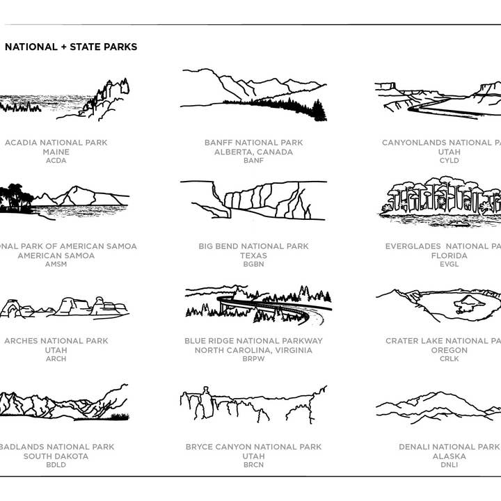 Grainwell - Wholesale Decorative Tabletop Object - National + State Park Hardwood Scapes2