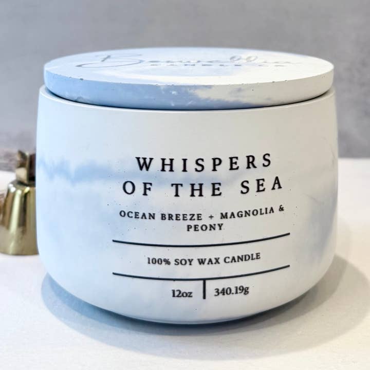 Murmures de la Mer - "Racheté" (12oz) pour la vente par Boswellia Candle Co.