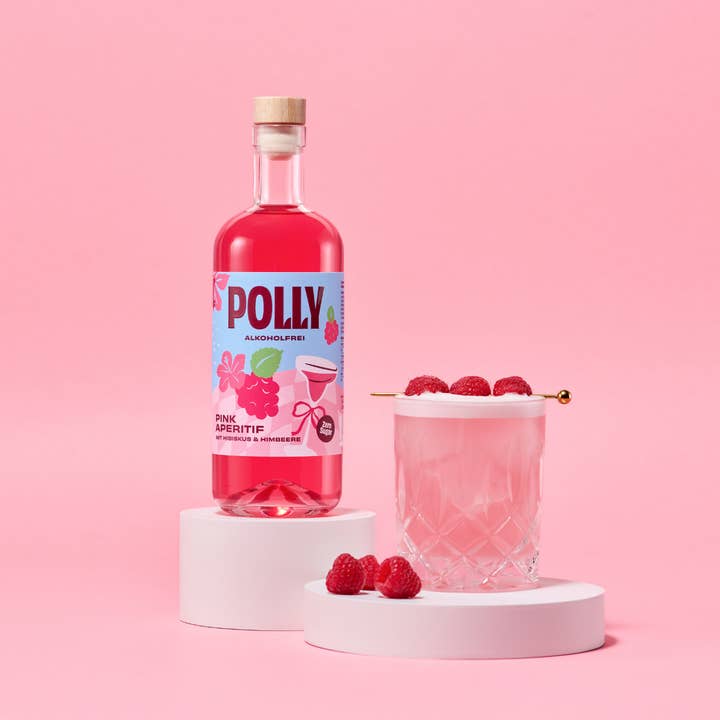 POLLY - Vente Apéritifs sans alcool/mocktails - POLLY Pink Apéritif 500ml | sans alcool2