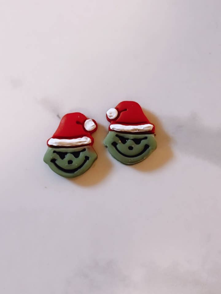 Grinchy stud earrings for wholesale by Maia Sol Designs