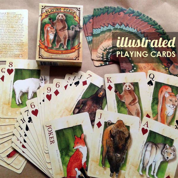Mountain Mammals Playing Cards Poker Deck for wholesale by Eternal Summers