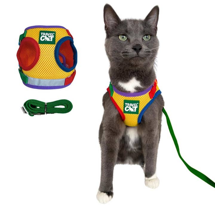"The Rainbow" Limited Edition Cat Harness & Leash Set for wholesale by Travel Cat Wholesale